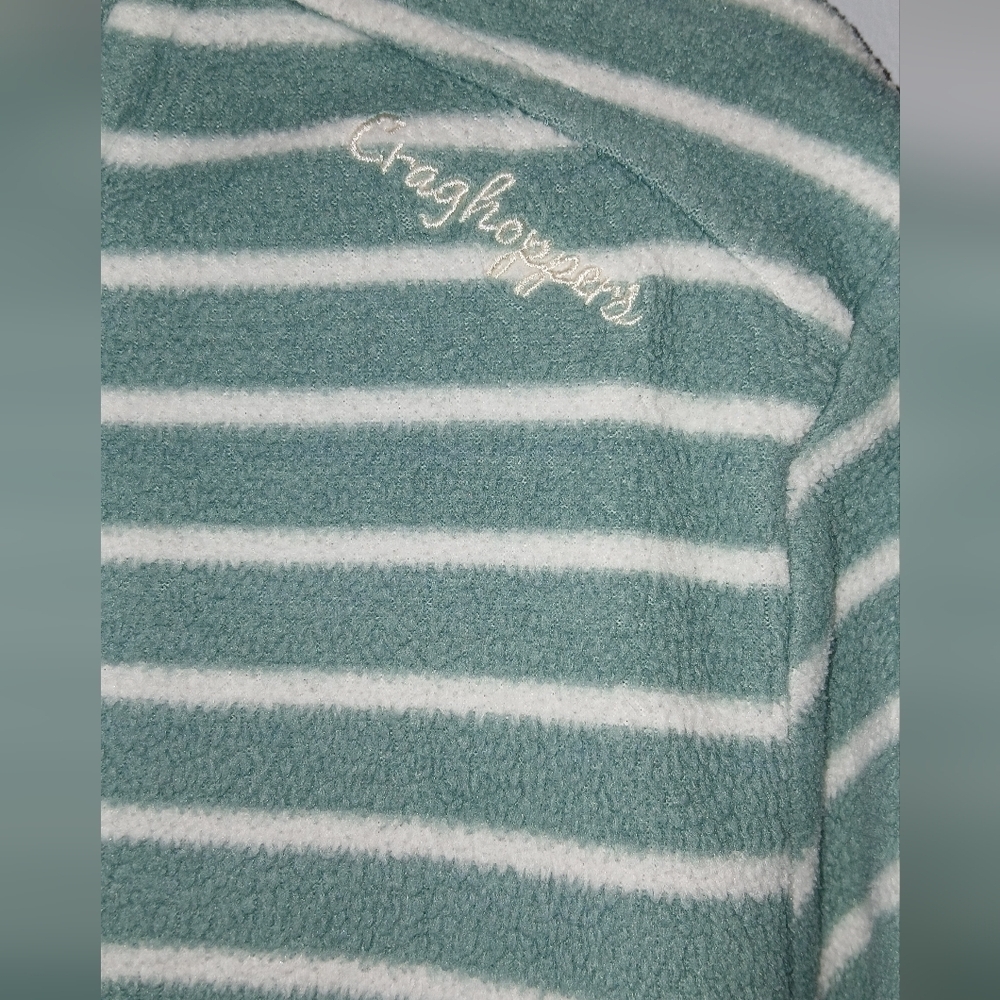 Craghoppers women's size 10 fleece half zip pullover green & cream athleisure - Picture 3 of 11